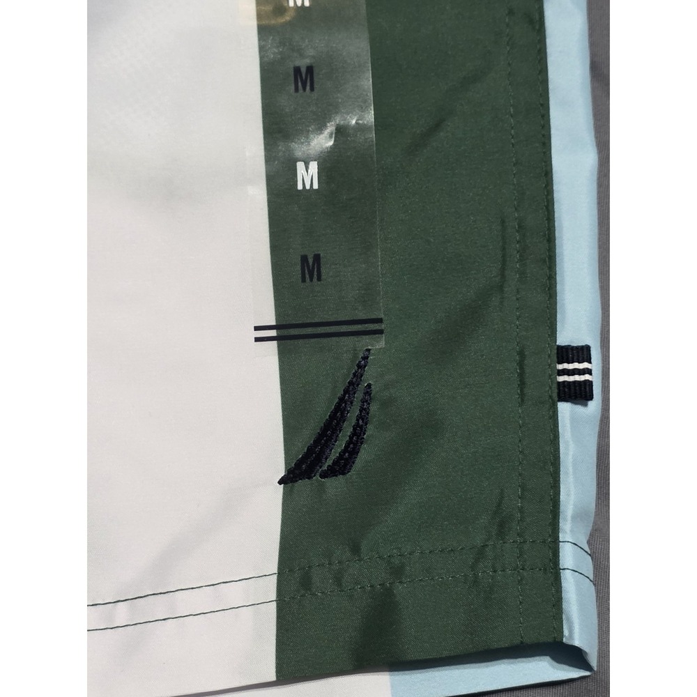 Nautica Men's Swim Shorts Mesh Lined Drawstring Pockets Striped M - Picture 2 of 5